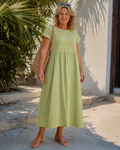 Awaline | Minimal Short Sleeve Relaxed Midi Dress