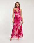 Najem | Watercolor Print Sleeveless Deep V Midi Dress