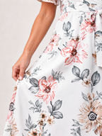 Meer | Floral Wrap Tie Midi Dress