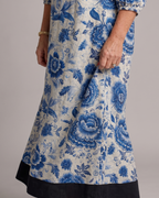 Celope | Blue Porcelain Floral Pocket Detail Midi Dress