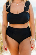 Beach Trip Swim Bottom, Black