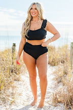 Beach Trip Swim Bottom, Black
