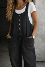 Bethany | Vintage Washed Cotton Overalls