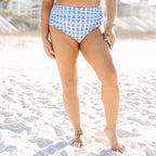 Here For The Sun Swim Bottoms, Blue Floral