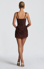 Lillian | Sculpted Crepe Corset Tailored Mini Dress