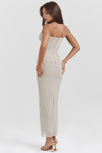 Larissa Women’s Maxi Dress | Draped Festive Gown & Stylish Workwear