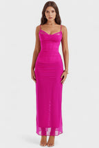 Larissa Women’s Maxi Dress | Draped Festive Gown & Stylish Workwear