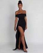 Belle | Bodycon Off-Shoulder Ruched Maxi Dress