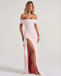 Belle | Bodycon Off-Shoulder Ruched Maxi Dress