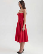Amaria | Underwired Sweetheart Neckline Corset Midi Dress