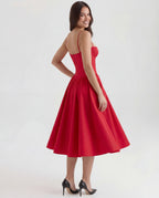 Amaria | Underwired Sweetheart Neckline Corset Midi Dress