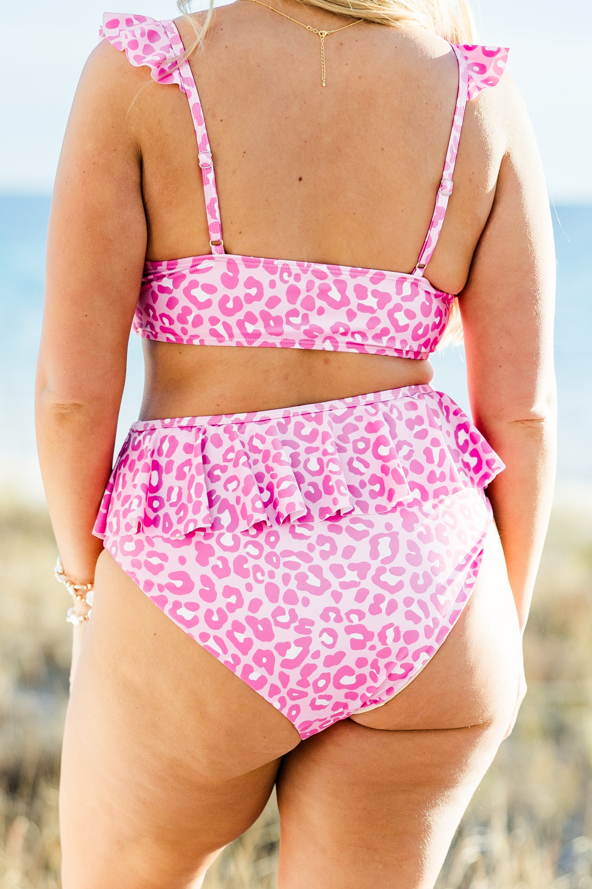 Sugar Sands Swim Bottom, Pink Leopard