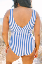 Sweet Stripes Swimsuit, Blue