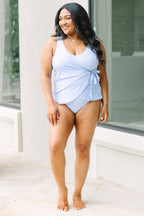 Wave Watching Tankini, Blue Gingham