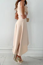 Sophie | Sophisticated V-Neck Wrap Midi Dress
