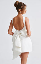 Kel | Sleeveless Pearl-Neckline Sculpted Mini Dress