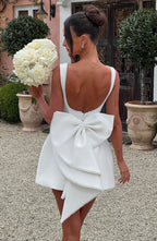Kel | Sleeveless Pearl-Neckline Sculpted Mini Dress