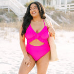 Do Not Disturb Swimsuit, Hot Pink