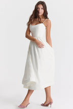 Samara | Elegant Sleeveless Open Back Midi Dress