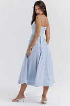 Samara | Elegant Sleeveless Open Back Midi Dress