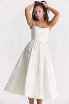 Samara | Elegant Sleeveless Open Back Midi Dress