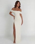 Belle | Bodycon Off-Shoulder Ruched Maxi Dress