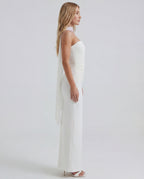 Ella | Strapless Sculpting Maxi Dress with Removable Mesh Scarf
