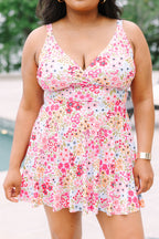 On The Sea Swim Dress, Pink Floral