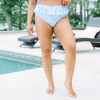 Sandy Sunset Swim Bottom, Blue Ribbon